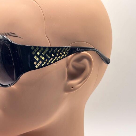 NOS Vintage Y2K Designer Sunglasses | Cole Haan | Oversized Black Plastic Style